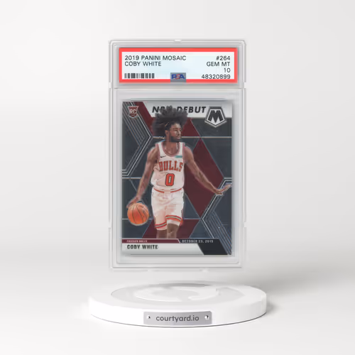 2019 Panini Mosaic #264 Coby White (PSA 10 GEM MINT)