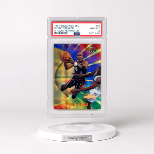 1997 Bowman's Best #92 Clyde Drexler - Atomic Refractor (PSA 10 GEM MINT)