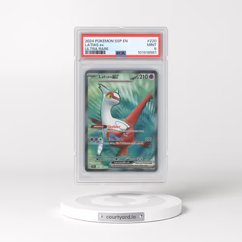 2024 Pokémon Ssp EN-Surging Sparks #220 Latias EX - Holo Ultra Rare (PSA 9 MINT)