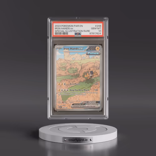 2023 Pokémon Par EN-Paradox Rift #248 Iron Hands EX - Holo Special Illustration Rare (PSA 10 GEM MIN