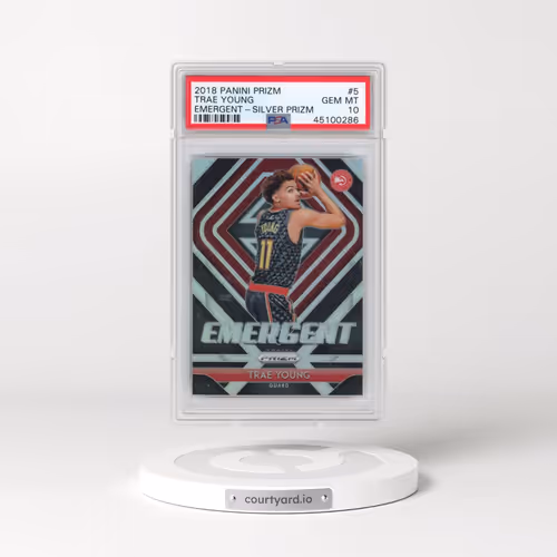 2018 Panini Prizm Emergent #5 Trae Young - Silver Prizm (PSA 10 GEM MINT)