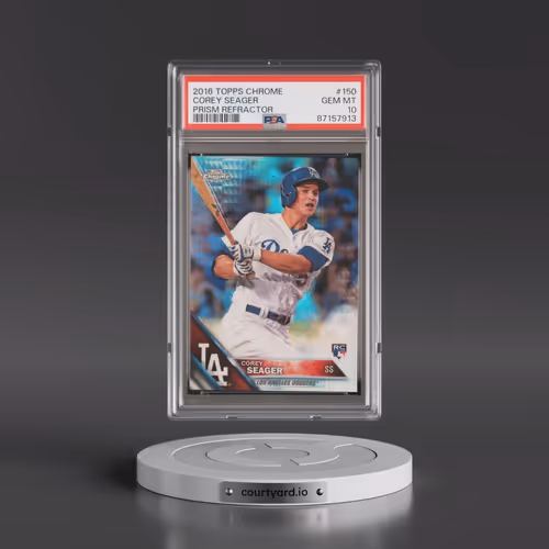 2016 Topps Chrome #150 Corey Seager - Prism Refractor (PSA 10 GEM MINT)