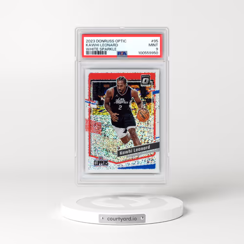 2023 Panini Donruss Optic #95 Kawhi Leonard - White Sparkle (PSA 9 MINT)