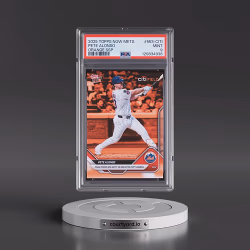 2025 Topps Now Mets #553-CITI Pete Alonso - Orange Ssp (PSA 9 MINT)