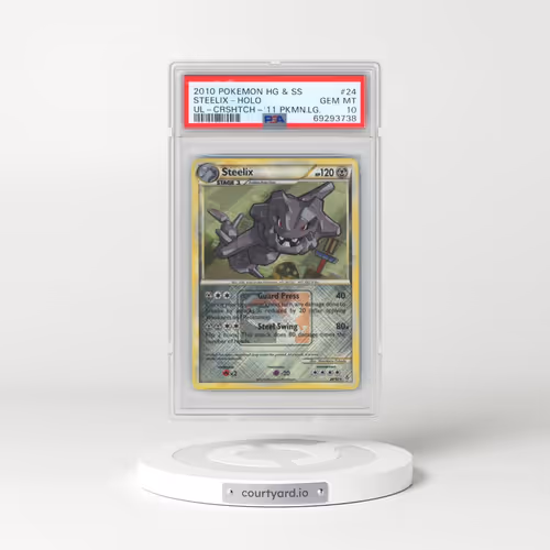 2010 Pokémon Heartgold & Soulsilver Unleashed #24 Steelix - Holo Crosshatch-2011 Pokemon League (PSA