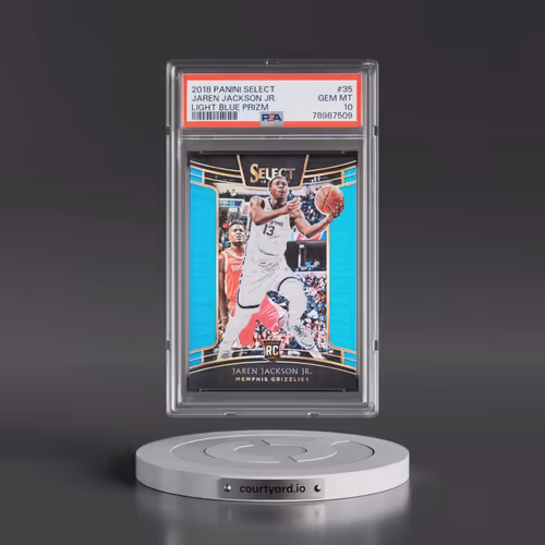 2018 Panini Select #35 Jaren Jackson Jr. - Light Blue Prizm (PSA 10 GEM MINT)