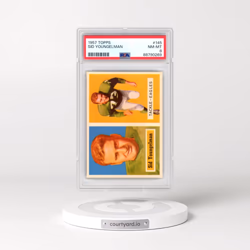 1957 Topps #145 Sid Youngelman (PSA 8 NM-MT)