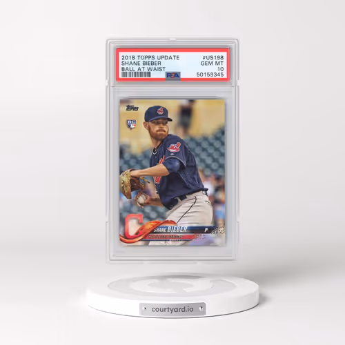 2018 Topps Update #US198 Shane Bieber - Ball at Waist (PSA 10 GEM MINT)