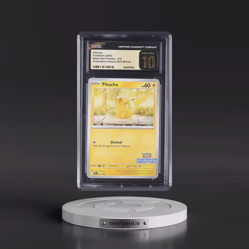 2025 Pokémon Svp EN-SV Black Star Promo #214 Pikachu - Illustration Contest 2024 (CGC 10 PRISTINE)