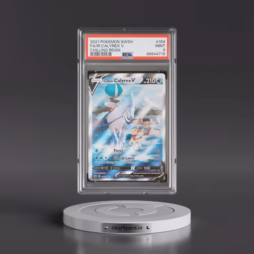 2021 Pokémon Sword & Shield Chilling Reign #164 Ice Rider Calyrex V - Holo Full Art (PSA 9 MINT)