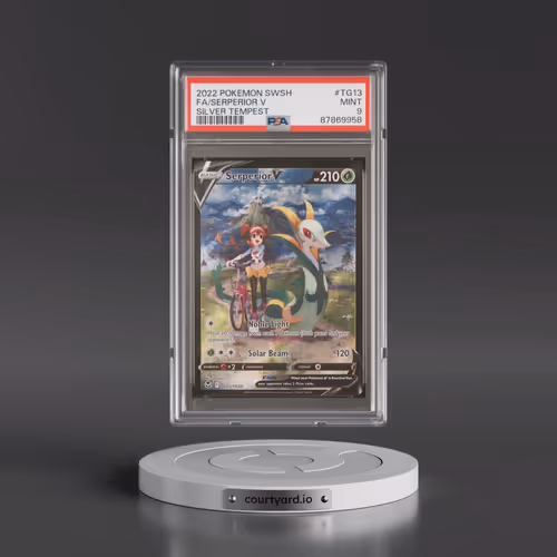 2022 Pokémon Sword & Shield Silver Tempest #TG13 Serperior V - Holo Full Art (PSA 9 MINT)