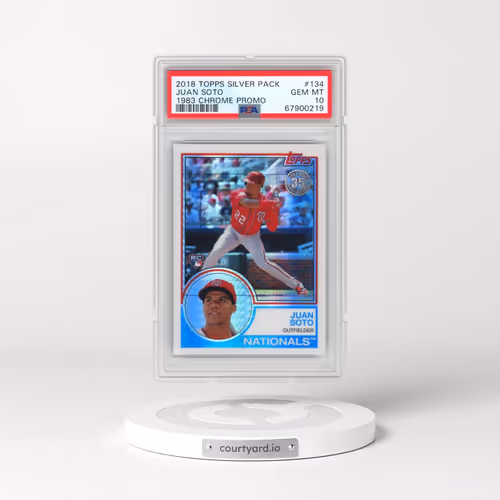 2018 Topps Silver Pack 1983 Chrome Promo #134 Juan Soto (PSA 10 GEM MINT)
