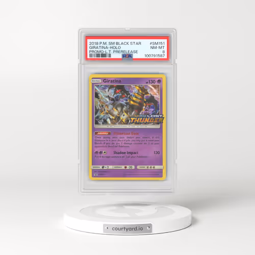 2018 Pokémon SM Black Star Promo #SM151 Giratina - Holo Lost Thunder Prerelease (PSA 8 NM-MT)