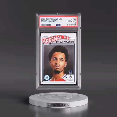 2025 Topps Living UEFA Champions League #785 Ethan Nwaneri (PSA 10 GEM MINT)