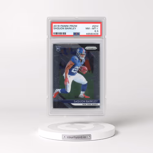 2018 Panini Prizm #202 Saquon Barkley (PSA 8.5 NM-MT+)