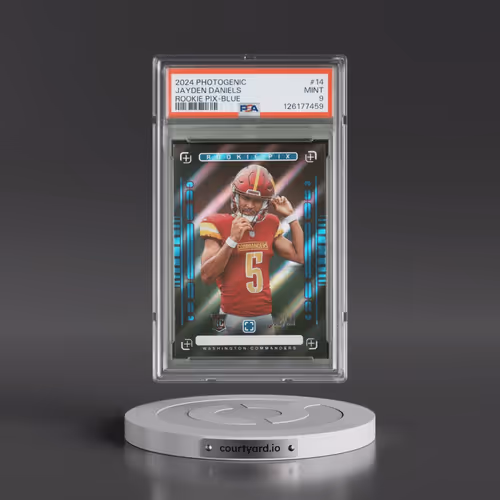 2024 Panini Photogenic Rookie Pix #14 Jayden Daniels - Blue (PSA 9 MINT)
