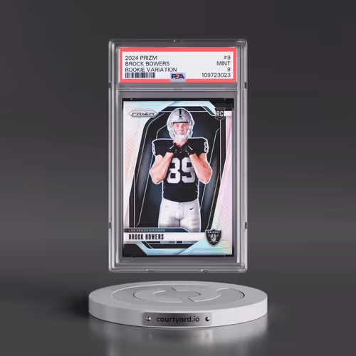 2024 Panini Prizm Rookie Variation #9 Brock Bowers (PSA 9 MINT)