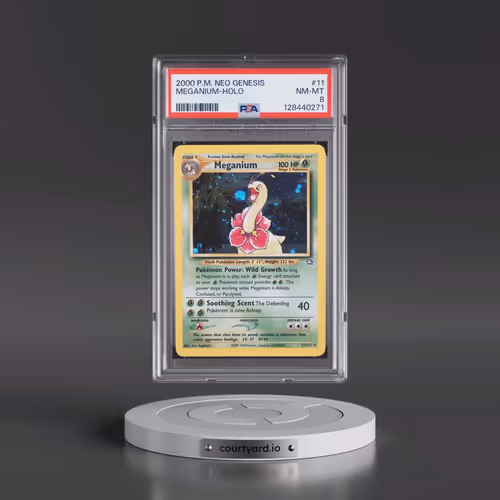 2000 Pokémon Neo Genesis #11 Meganium - Holo (PSA 8 NM-MT)