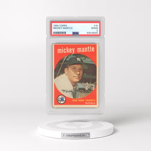 1959 Topps #10 Mickey Mantle (PSA 2 GOOD)