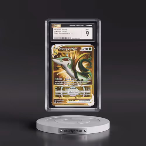 2022 Silver Tempest #210/195 Serperior VSTAR - Secret Rare Holo (CGC 9 MINT)