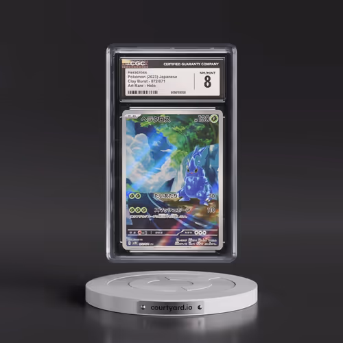 2023 Pokémon Sv2d-Clay Burst #072 Heracross - Art Rare (CGC 8 NM-MT)