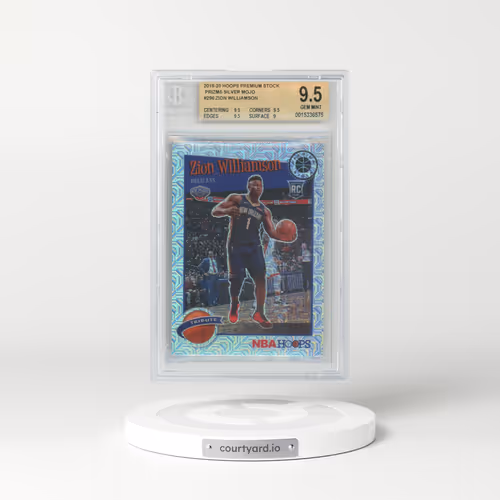 2019 Panini Hoops Premium Stock #296 Zion Williamson - Silver Mojo (BGS 9.5 GEM MINT)