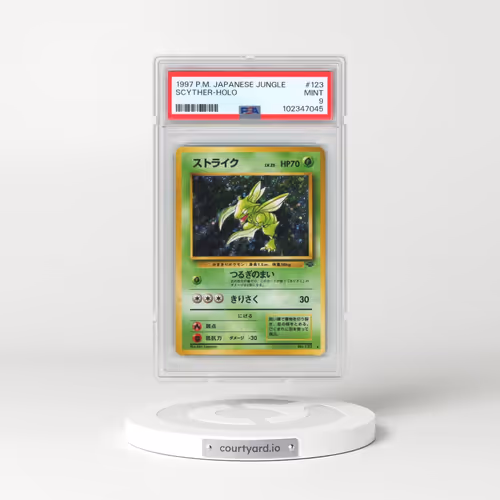 1997 Pokémon Jungle #123 Scyther - Holo (PSA 9 MINT)