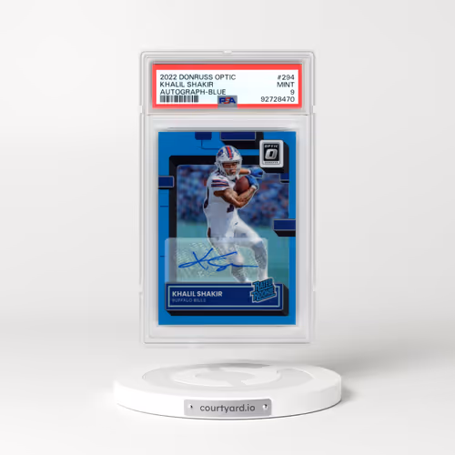 2022 Panini Donruss Optic #294 Khalil Shakir - Autograph-Blue (PSA 9 MINT)