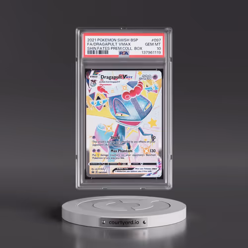 2021 Pokémon Swsh Black Star Promo #097 Dragapult Vmax - Full Art Shining Fates Premium Collection B