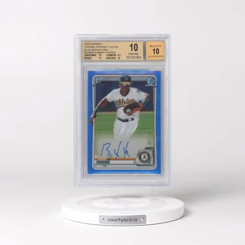 2020 Bowman Chrome Prospect Autographs #CPARP Robert Puason - Blue Refractor (BGS 10 PRISTINE)