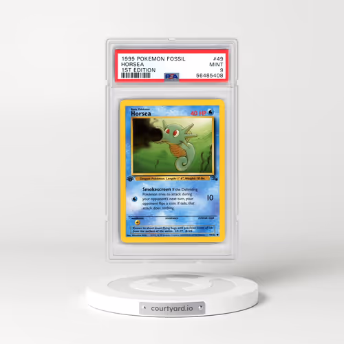 1999 Pokémon Fossil #49 Horsea - 1st Edition (PSA 9 MINT)