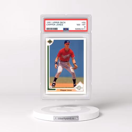 1991 Upper Deck #55 Chipper Jones (PSA 8 NM-MT)