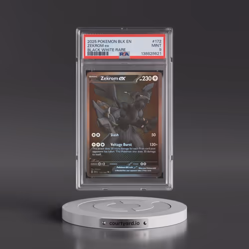 2025 Pokémon Blk EN-Black Bolt #172 Zekrom EX - Holo Black White Rare (PSA 9 MINT)