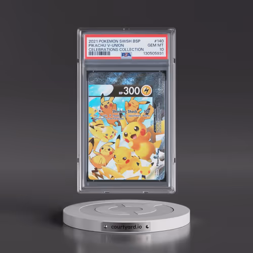 2021 Pokémon Swsh Black Star Promo #140 Pikachu V-Union - Celebrations Collection (PSA 10 GEM MINT)