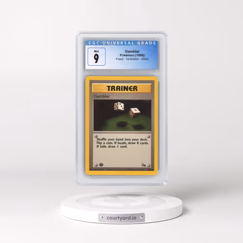 1999 Fossil #60/62 Gambler - 1st Edition 1st Edition (CGC 9 MINT)