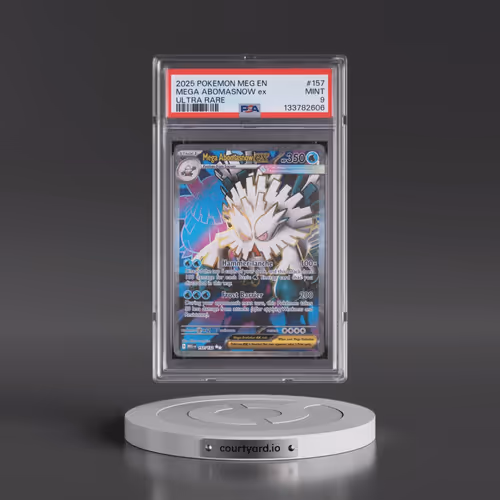 2025 Pokémon Meg EN-Mega Evolution #157 Mega Abomasnow EX - Holo Ultra Rare (PSA 9 MINT)