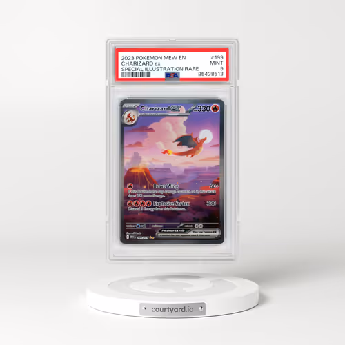 2023 Pokémon Mew EN-151 #199 Charizard EX - Holo Special Illustration Rare (PSA 9 MINT)