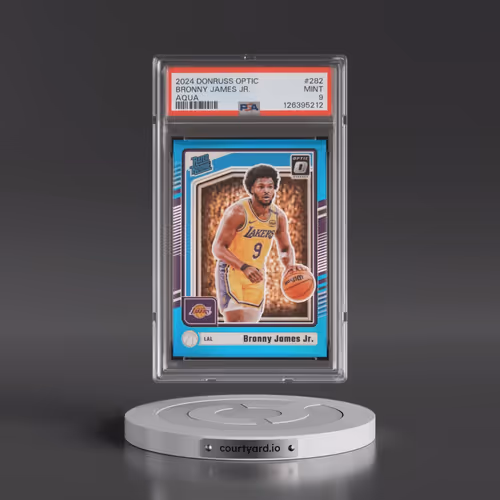 2024 Panini Donruss Optic #282 Bronny James Jr. - Aqua (PSA 9 MINT)