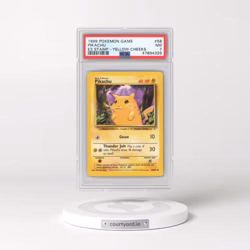 1999 Pokémon Game #58 Pikachu - E3 Stamp-Yellow Cheeks (PSA 7 NM)