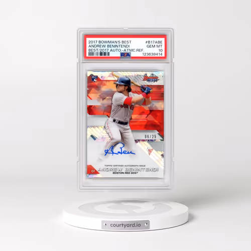 2017 Bowman's Best Best of 2017 Autograph #B17ABE Andrew Benintendi - Atomic Refractor (PSA 10 GEM M