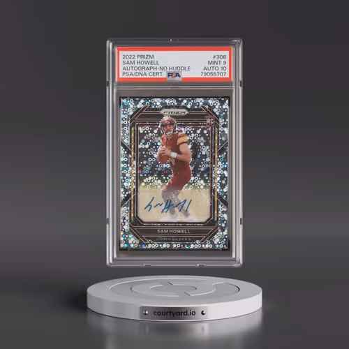 2022 Panini Prizm #306 Sam Howell - Autograph-No Huddle (PSA 9 MINT)