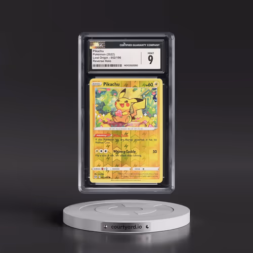 2022 Lost Origin #052/196 Pikachu - Reverse Holo (CGC 9 MINT)