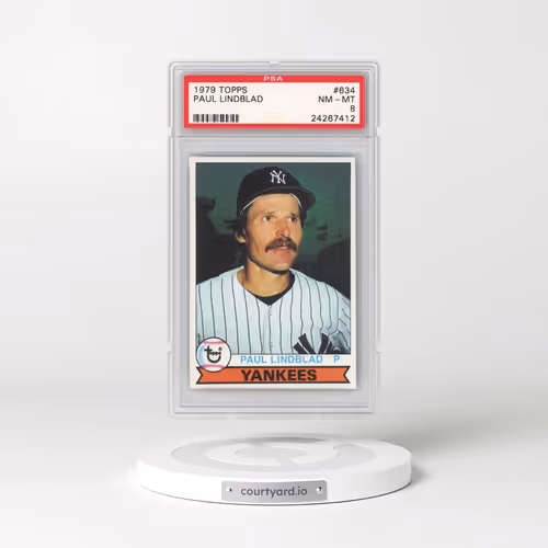 1979 Topps #634 Paul Lindblad (PSA 8 NM-MT)