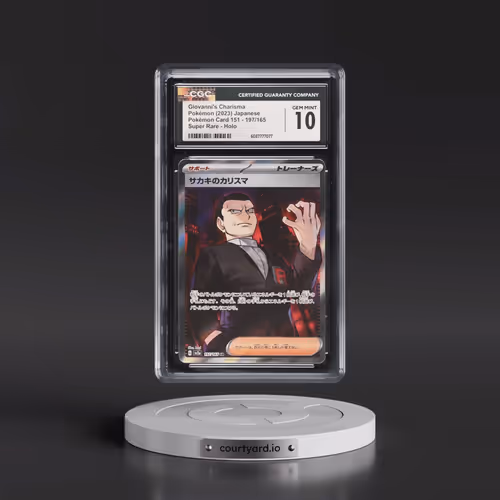 2023 Pokémon Card 151 #197/165 Giovanni's Charisma - Super Rare Holo (CGC 10 GEM MINT)