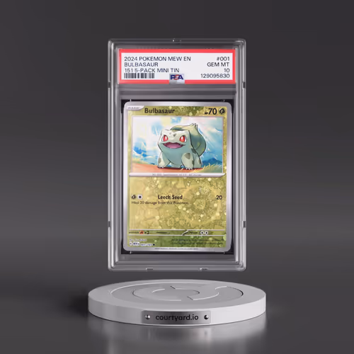 2024 Pokémon Mew EN-151 #001 Bulbasaur - 151 5-Pack Mini Tins (PSA 10 GEM MINT)