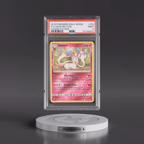 2019 Pokémon Sun & Moon Cosmic Eclipse #155 Sylveon - Reverse Foil (PSA 9 MINT)