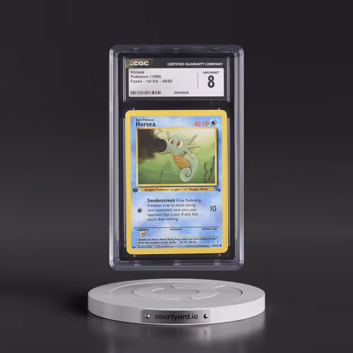 1999 Fossil #49/62 Horsea - 1st Edition 1st Edition (CGC 8 NM-MT)