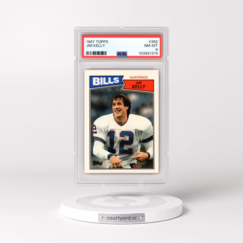 1987 Topps #362 Jim Kelly (PSA 8 NM-MT)