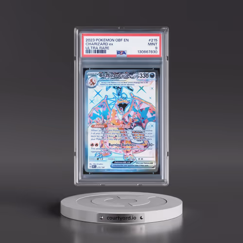 2023 Pokémon Obf EN-Obsidian Flames #215 Charizard EX - Holo Ultra Rare (PSA 9 MINT)