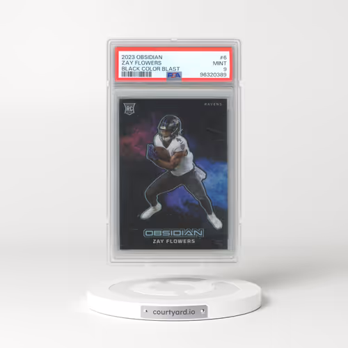 2023 Panini Obsidian Black Color Blast #6 Zay Flowers (PSA 9 MINT)